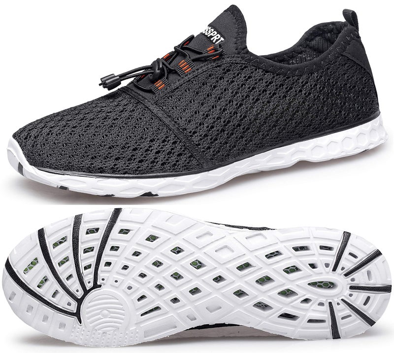 DOUSSPRT Women's Water Shoes Quick Drying Sports Aqua Shoes Black Size 8 - Image 1